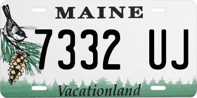 ME license plate 7332UJ