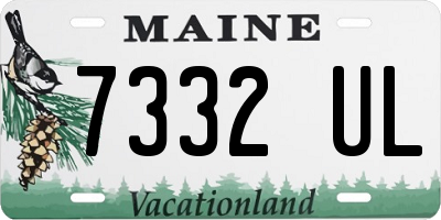 ME license plate 7332UL