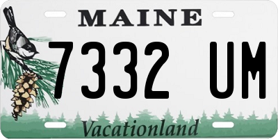 ME license plate 7332UM