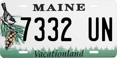 ME license plate 7332UN