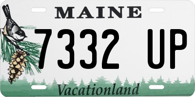 ME license plate 7332UP