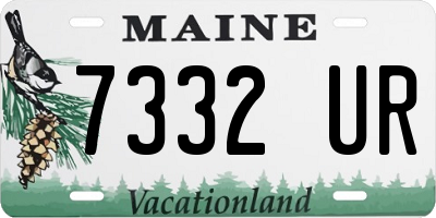 ME license plate 7332UR