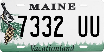 ME license plate 7332UU