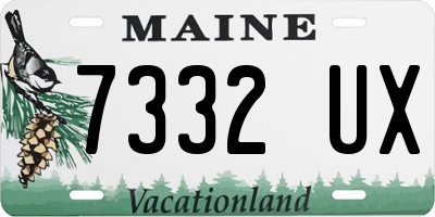 ME license plate 7332UX