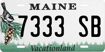 ME license plate 7333SB