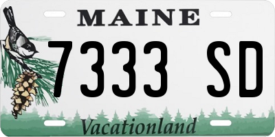 ME license plate 7333SD