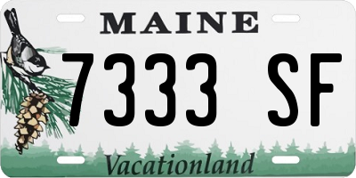 ME license plate 7333SF