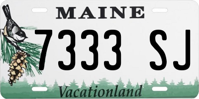 ME license plate 7333SJ