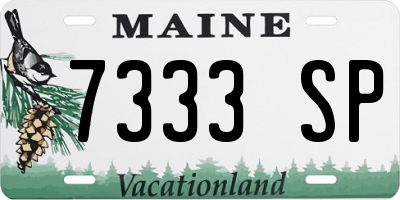 ME license plate 7333SP