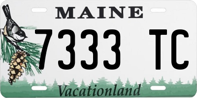 ME license plate 7333TC