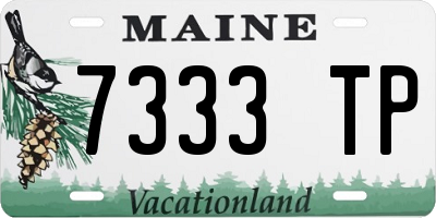 ME license plate 7333TP