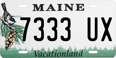 ME license plate 7333UX