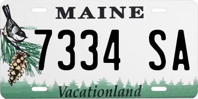 ME license plate 7334SA