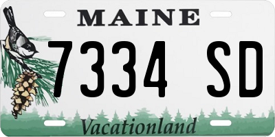 ME license plate 7334SD