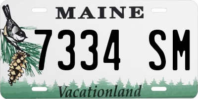 ME license plate 7334SM