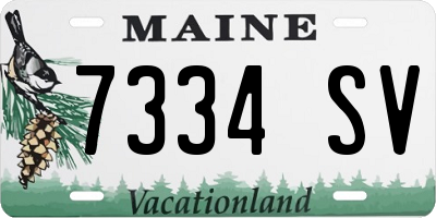 ME license plate 7334SV