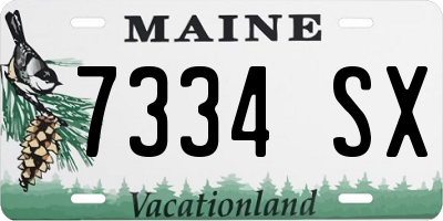 ME license plate 7334SX