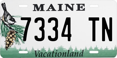 ME license plate 7334TN