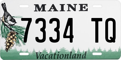 ME license plate 7334TQ