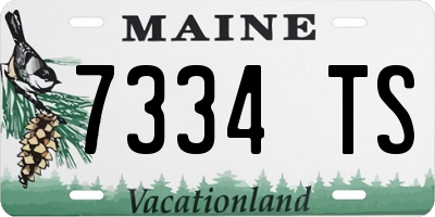 ME license plate 7334TS