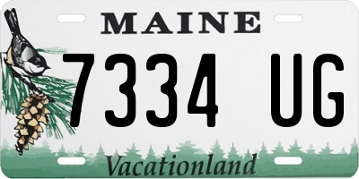 ME license plate 7334UG