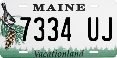 ME license plate 7334UJ