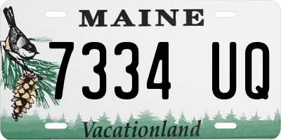 ME license plate 7334UQ
