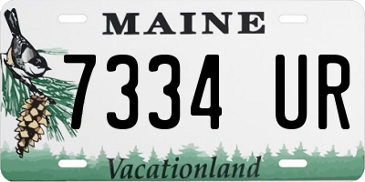 ME license plate 7334UR