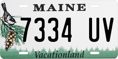 ME license plate 7334UV