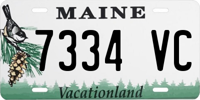 ME license plate 7334VC