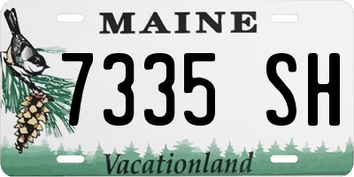 ME license plate 7335SH