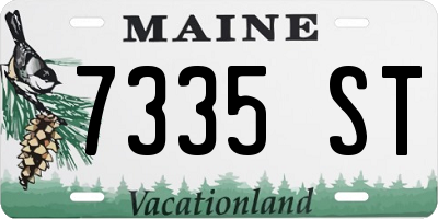 ME license plate 7335ST