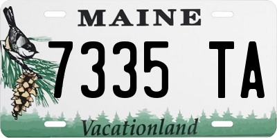ME license plate 7335TA
