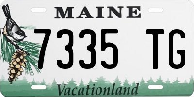 ME license plate 7335TG