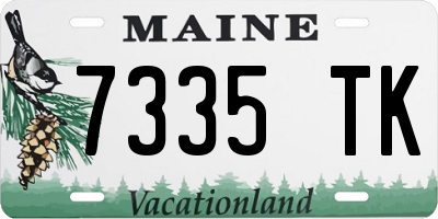 ME license plate 7335TK