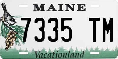 ME license plate 7335TM