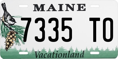 ME license plate 7335TO