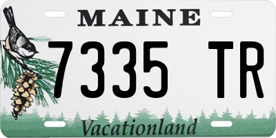 ME license plate 7335TR