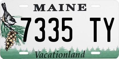 ME license plate 7335TY