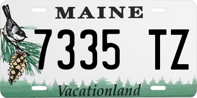 ME license plate 7335TZ