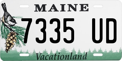 ME license plate 7335UD