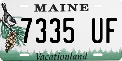 ME license plate 7335UF