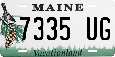 ME license plate 7335UG