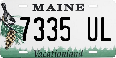 ME license plate 7335UL