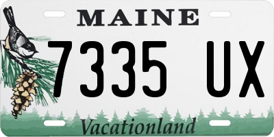 ME license plate 7335UX