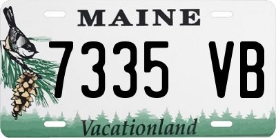 ME license plate 7335VB