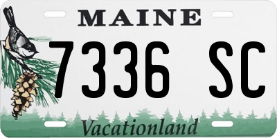 ME license plate 7336SC