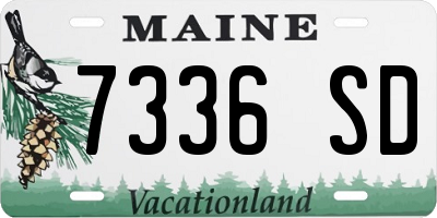 ME license plate 7336SD