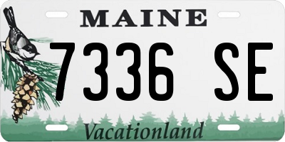 ME license plate 7336SE