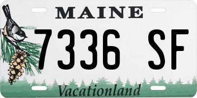 ME license plate 7336SF